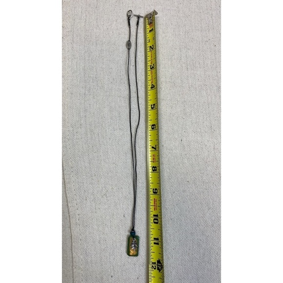 Danforth pewter Oak leaf and stone necklace vintage 1997 - Picture 7 of 7